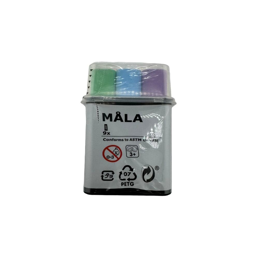IKEA Mala Craft Sidewalk Chalk 9 Sticks of Chalk NIB